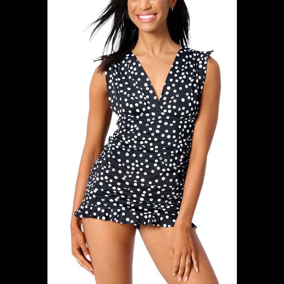 Kim Gravel x Swimsuits For All Adjustable Ruched Swimdress Tastic - Regular - Picture 1 of 2